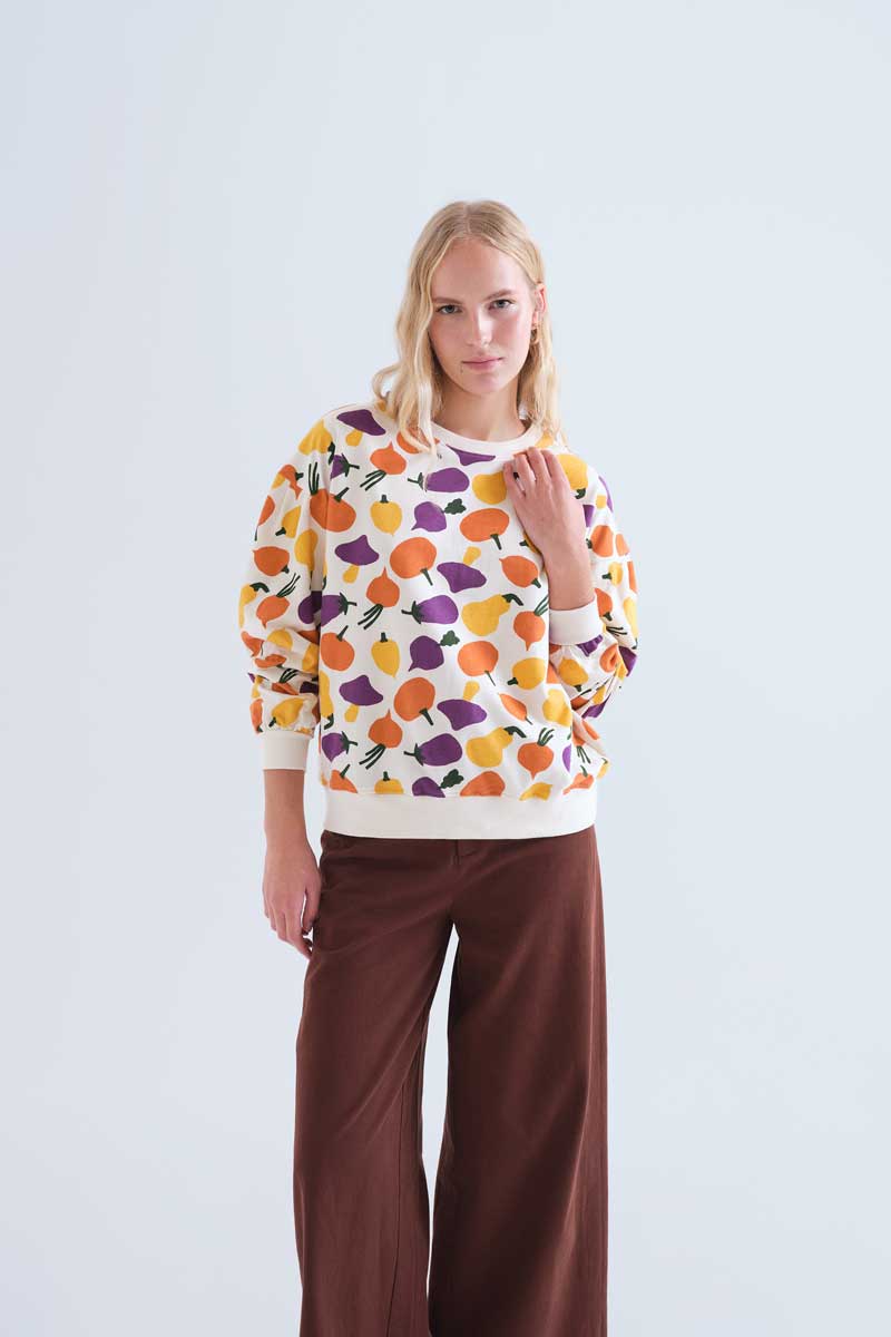Sudadera_algodón_estampado_verduras_Compania_Fantastica_63C/42010