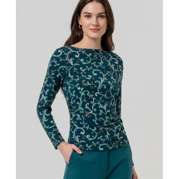 Camiseta-cuello-barca-estampado-arabesco-SURKANA-556XIVI014