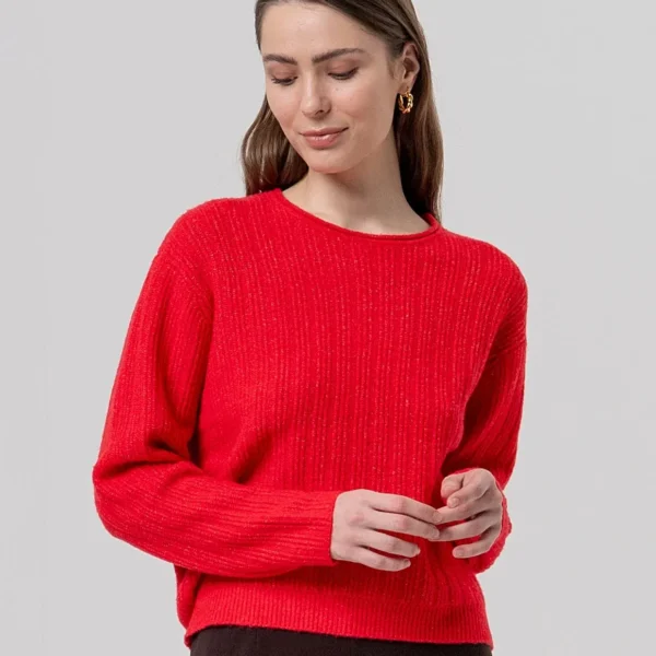 Jersey-escote-redondo-punto-rojo-Surkana-556BAZU235